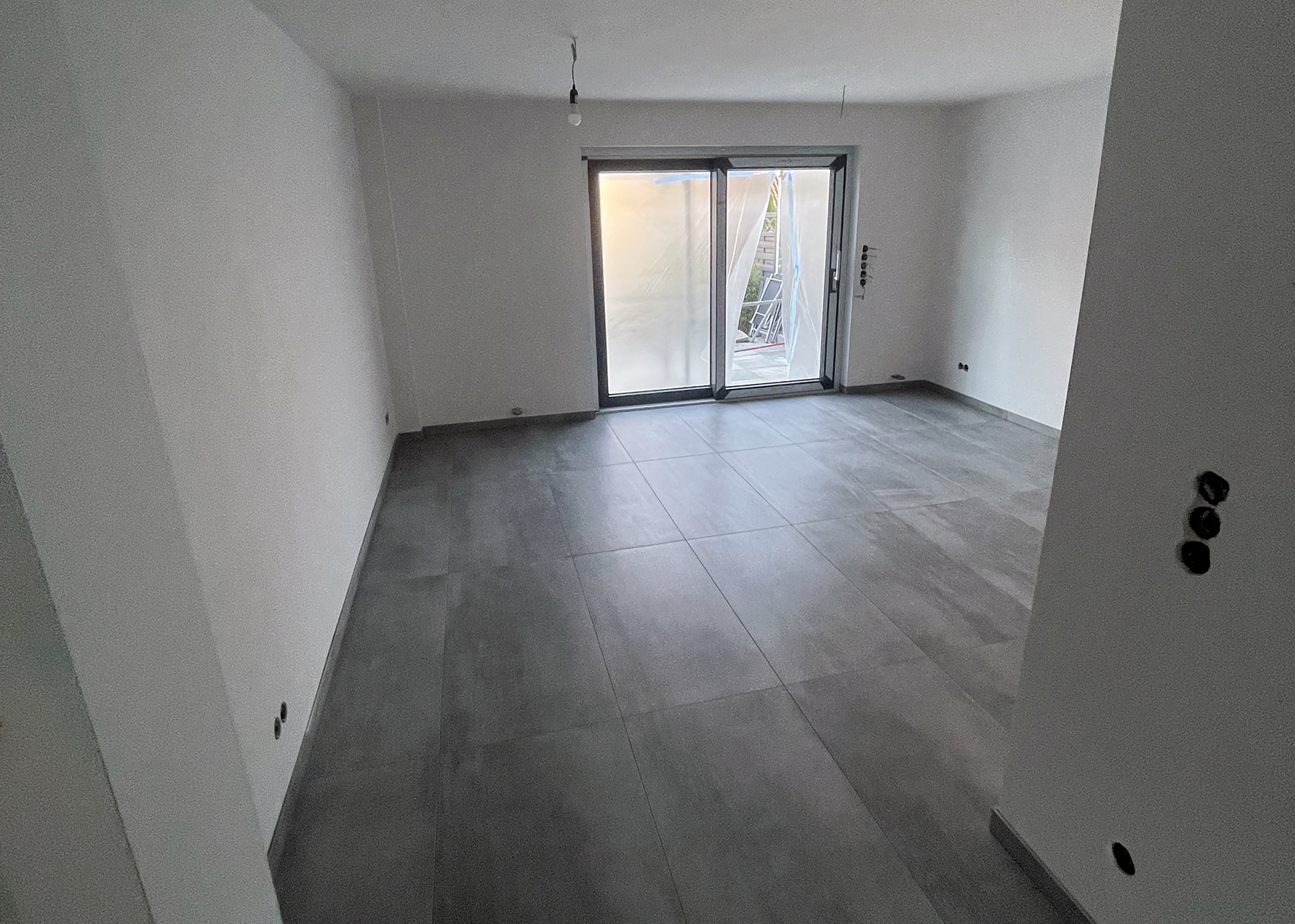 Wohnzimmer während der Renovierung