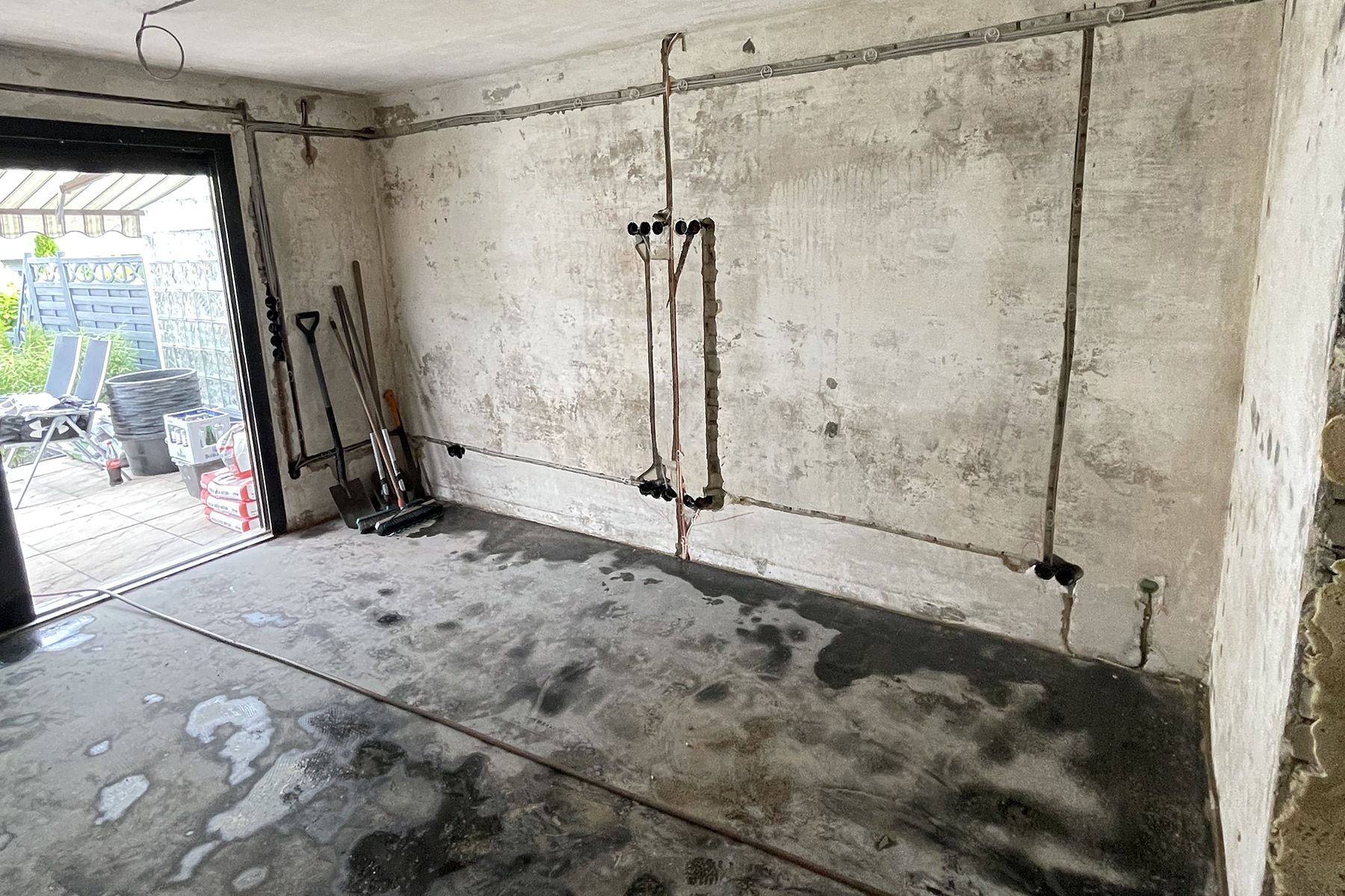Wohnzimmer vor der Renovierung